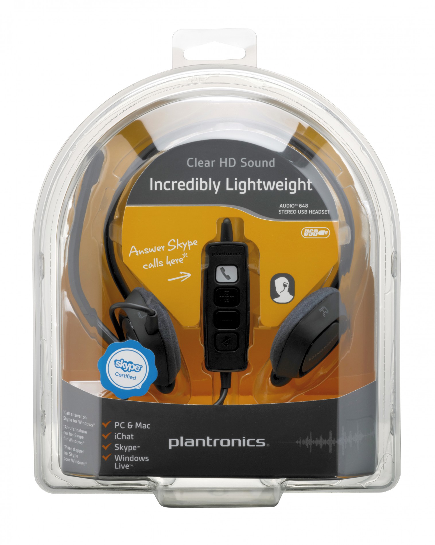 Plantronics .Audio 648 — мультимедийная USB-гарнитура для компьютера