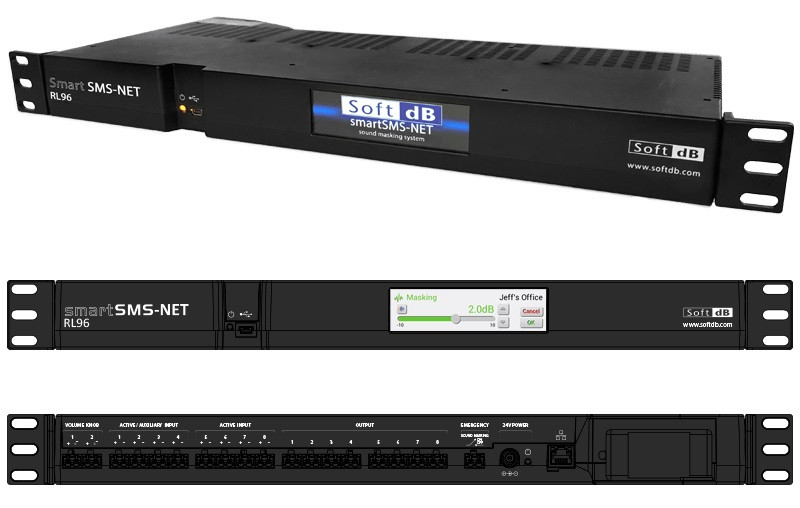 Soft dB RL96 — 8-ми канальный сетевой контроллер звукомаскировочной системы