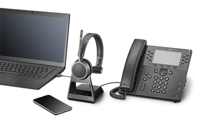 Voyager 4210 Office-2 — беспроводная гарнитура для стационарного телефона, ПК и мобильных устройств (Bluetooth, USB-C)