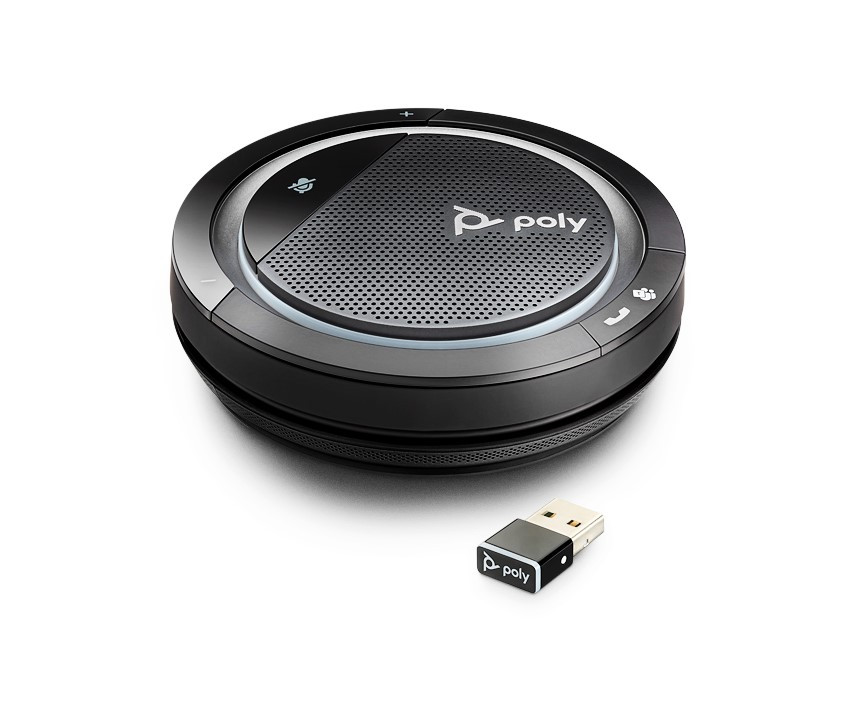 Poly Calisto 5300 — Bluetooth-спикерфон для ПК и мобильных устройств, USB-C, Bluetooth-адаптер, Microsoft Teams